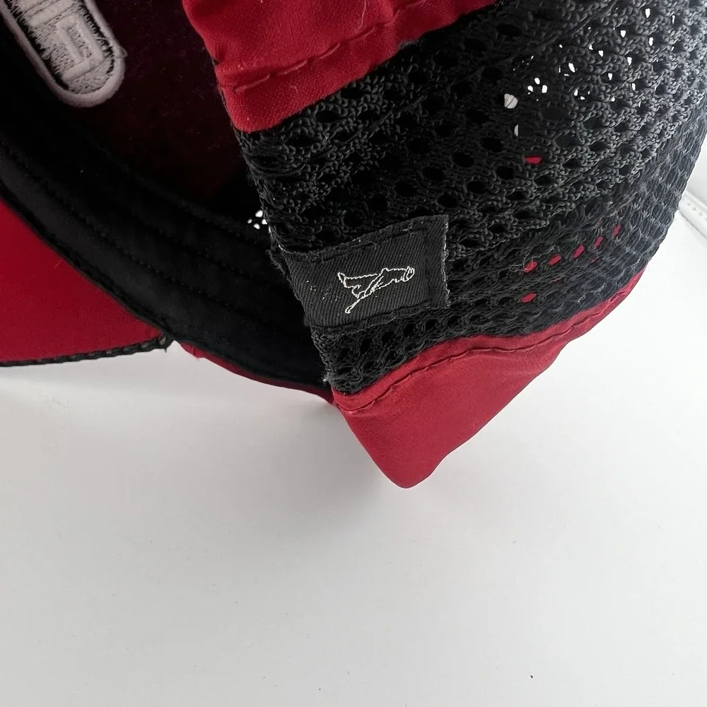 PING Golf Performance Mesh Hat Red Black Breathable Golf Cap OSFM